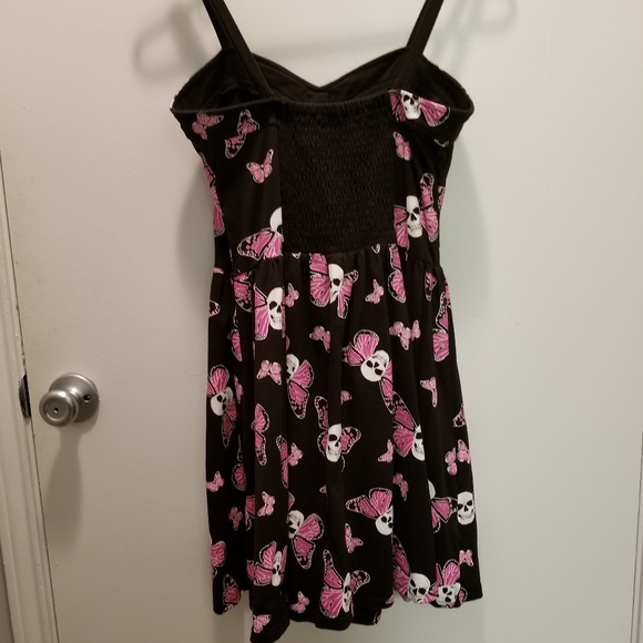Jawbreaker Pink Skull Butterfly Mini Dress - Picture 4 of 7